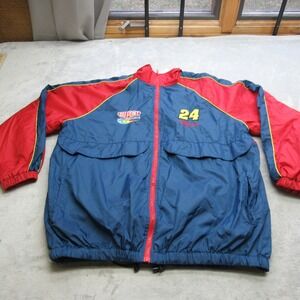 Winners Circle Jacket Men XL Blue Lightweight Jeff Gordon NASCAR Racing Wind VTG